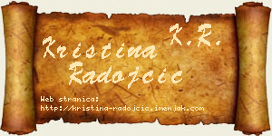 Kristina Radojčić vizit kartica